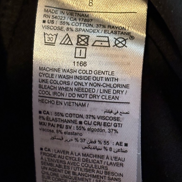 Old Navy Pixie Pants High-Rise Flare Black Size 8 Office Corpcore Minimalist - Picture 10 of 10